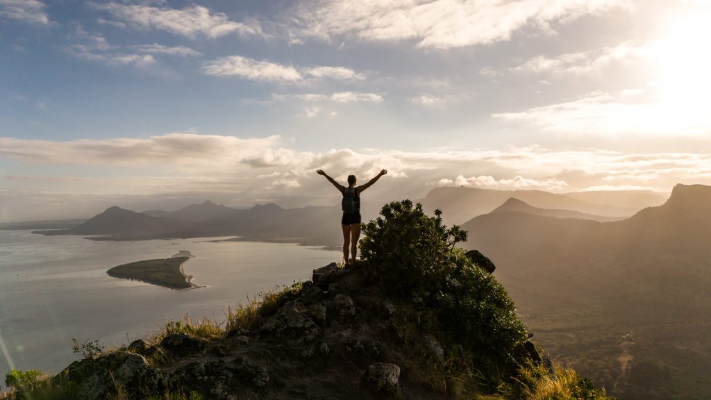 Easy hiking trails and scenic hills in Mauritius near Chamarel and Black River Gorges with tropical island views