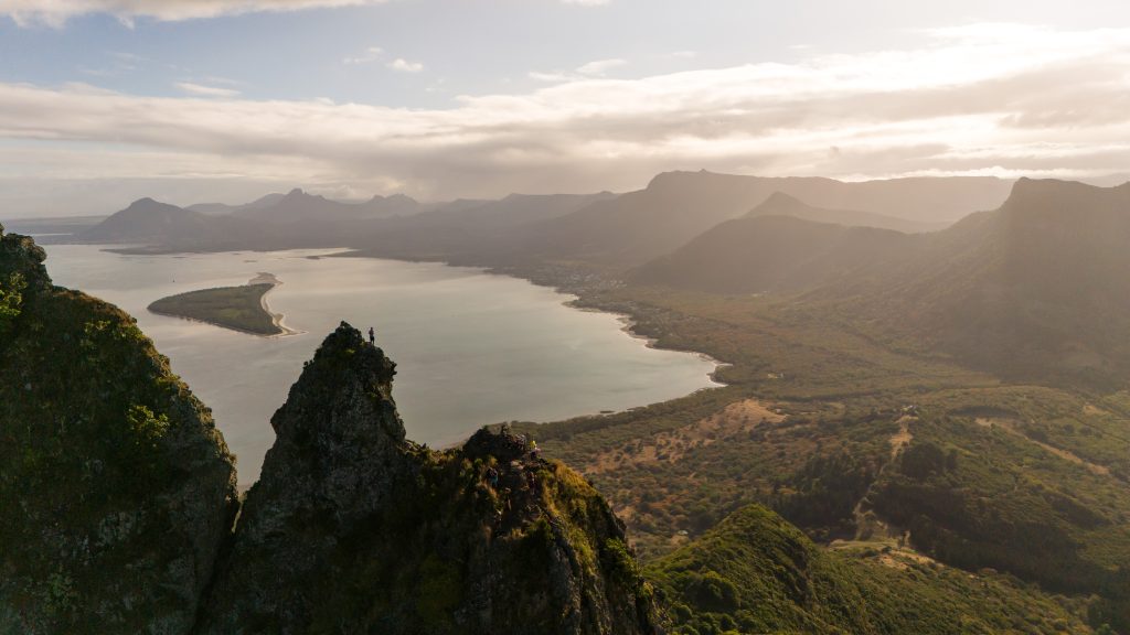 Volcanic hills and mountains in Mauritius including Le Pouce, Pieter Both, and Signal Mountain with rugged tropical landscapes